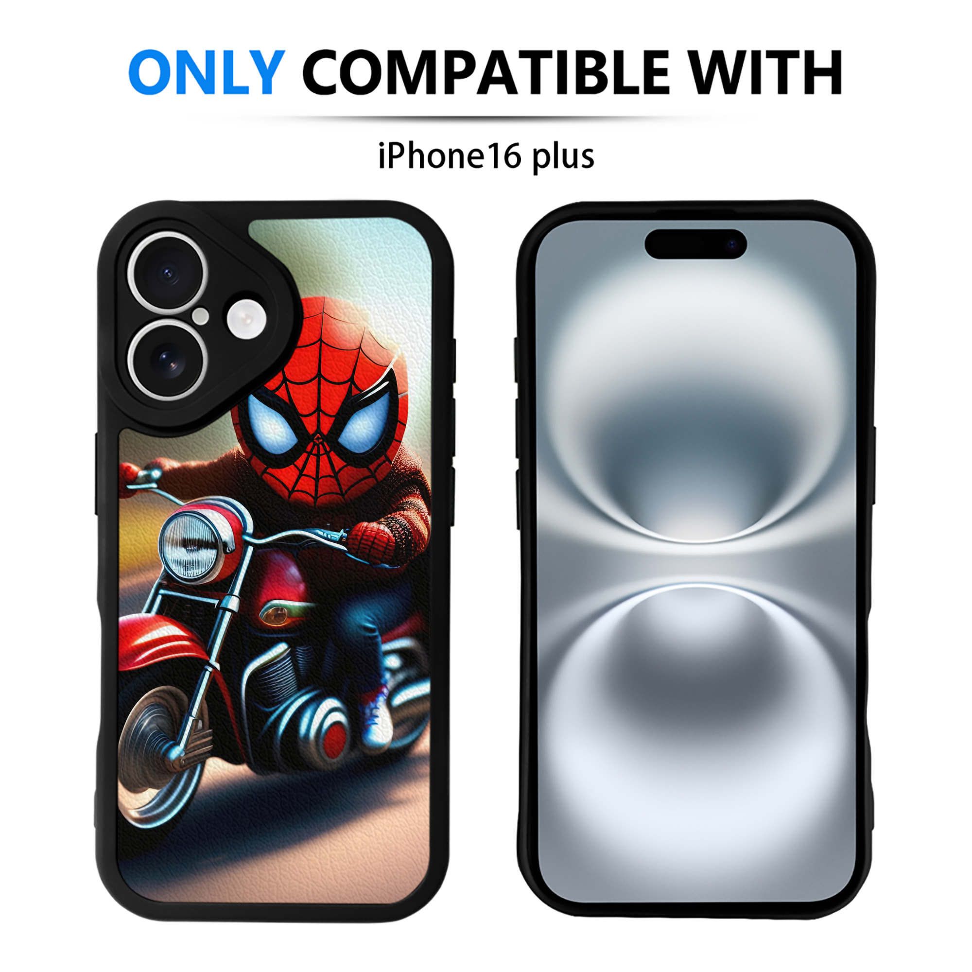 （画像用） Spider Man スパイダーマン 【iPhone 16シリーズ対応】シリコンスマホケース（レザー調） 材質：シリコン